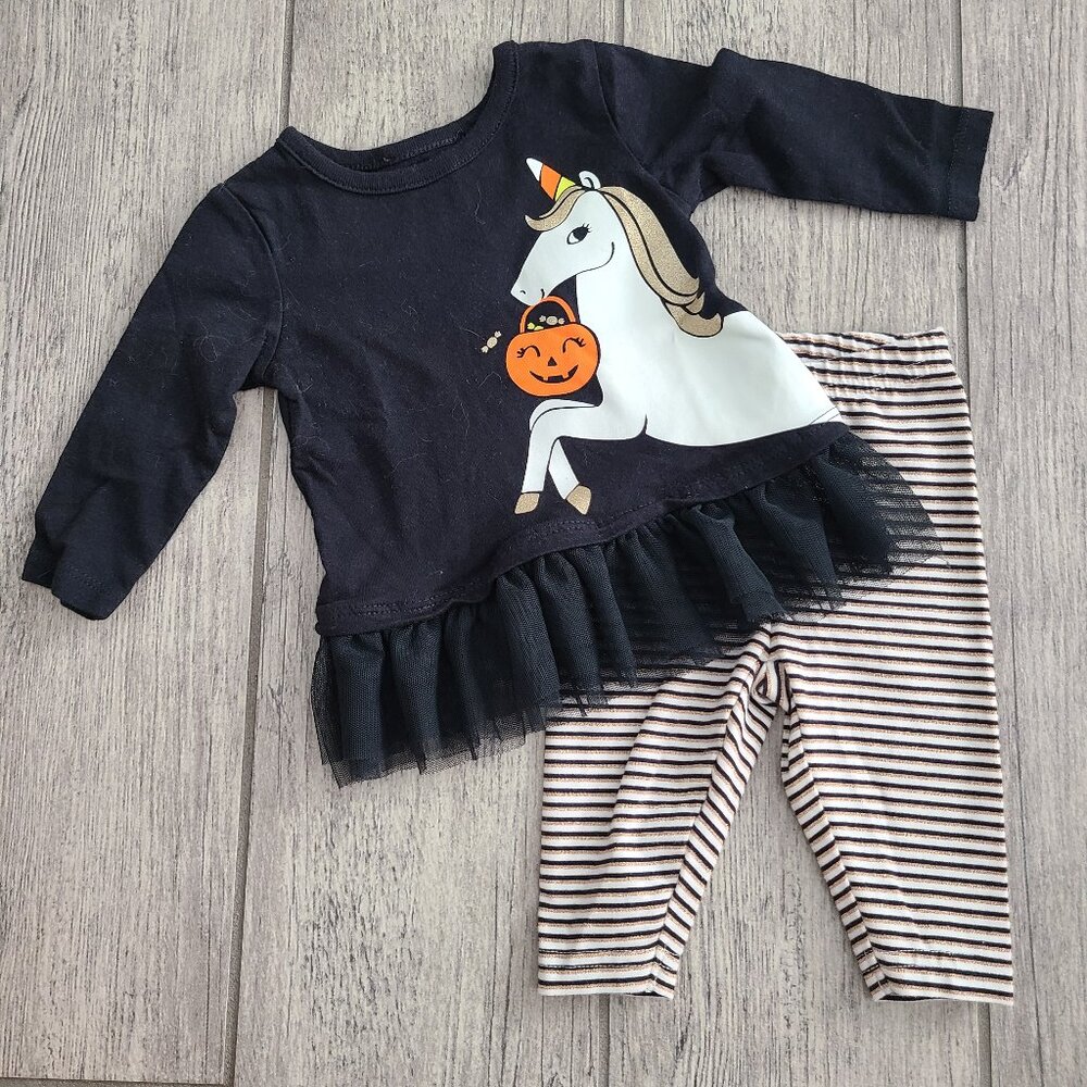 🏷 3/$15 or 5/$20 Carter’s Baby Girls 2-Piece Halloween Unicorn Outfit Size 3M